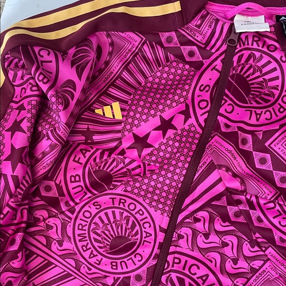 adidas x Farm Rio Track Jacket with Yellow Stripes (rare!) - Picture 7 of 14